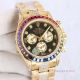 Swiss Replica Rainbow Rolex Daytona Gold With Black Diamond Dial Rolex Oyster Band With Diamonds (5)_th.jpg